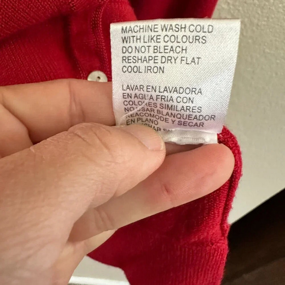 Carolyn Taylor Red Cardigan Size Large - Picture 6 of 7
